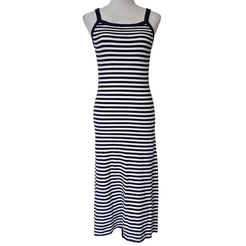 NWT By Together Striped Midi Tank Dress Ribbed Knit Sz Small-Med Stretchy
